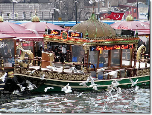 Balik Ekmek (fish sandwich) boats, Golden Horn